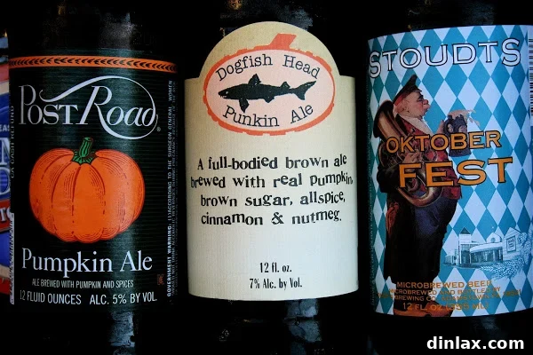 Assortment of Oktoberfest-inspired craft beers and seasonal ales