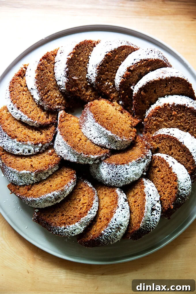 A platter of applesauce bundt cake.